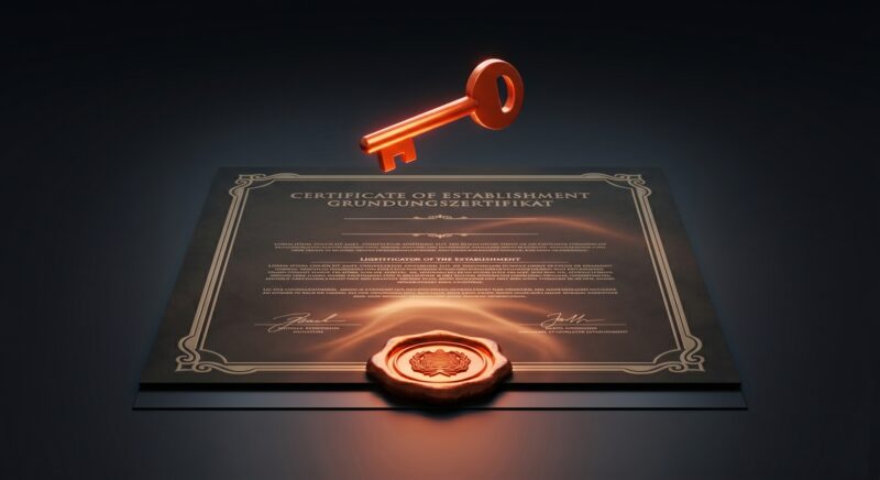 Illustration de la catégorie Certificat de fondation